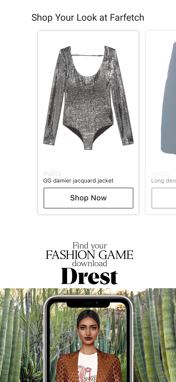 DREST x Gucci VIP wardrobe — Shop Your Look at Farfetch product cards